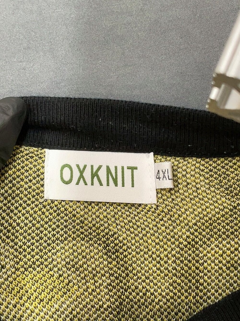 Oxknit Cream Black Penguin Intarsia Knit Cardigan 4X Plus NWOT Novelty - Picture 6 of 6